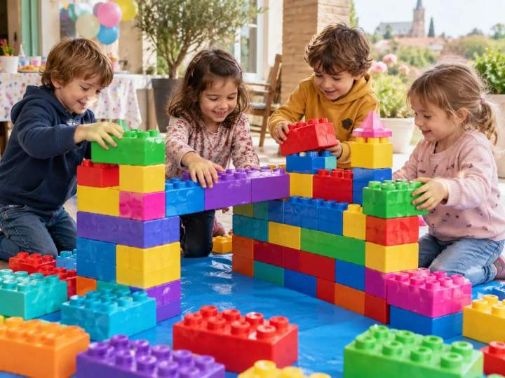 Structures gonflables et lego pour anniversaire Toulouse